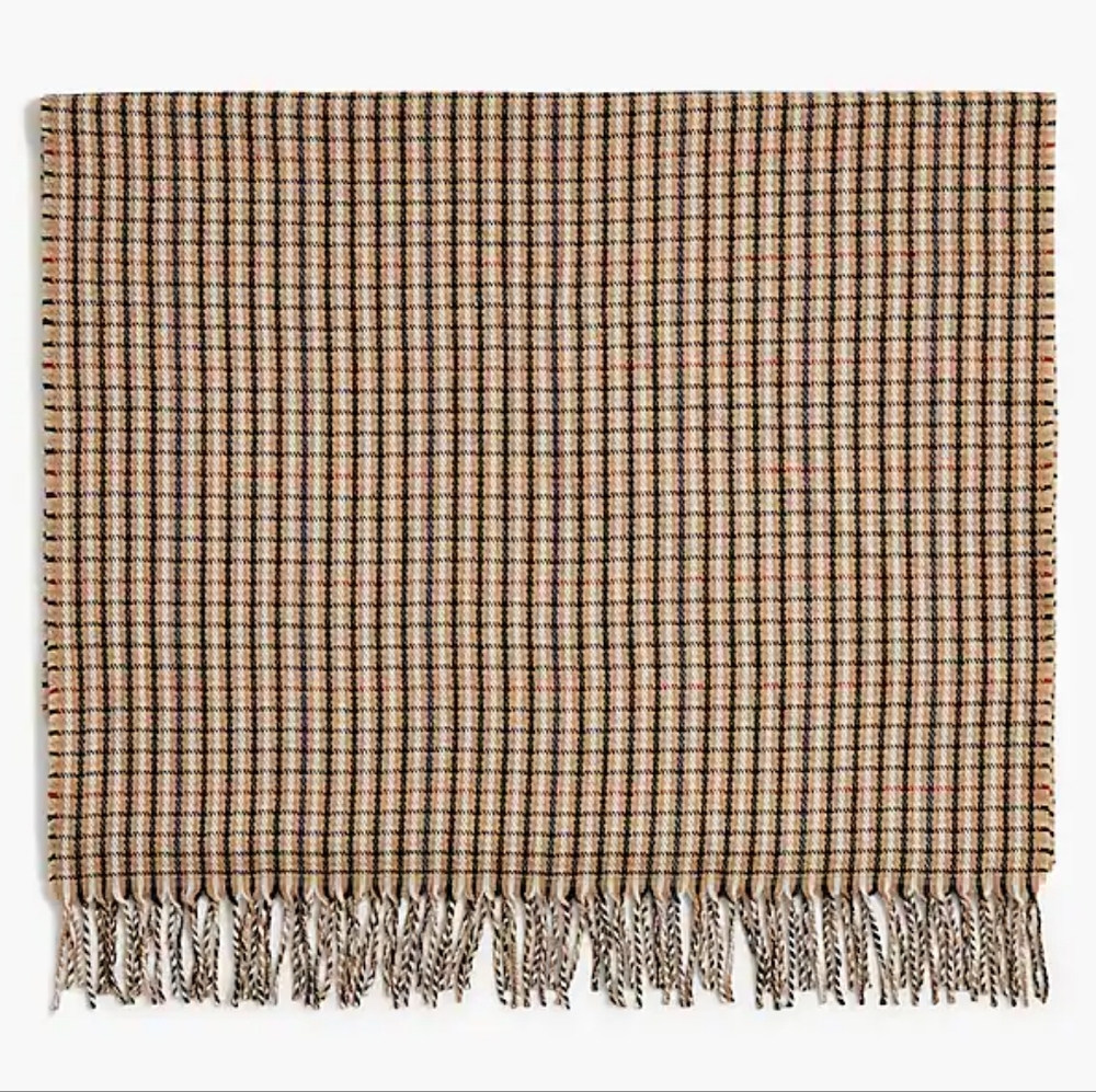 J.Crew plaid scarf, brown - Picture 2 of 5